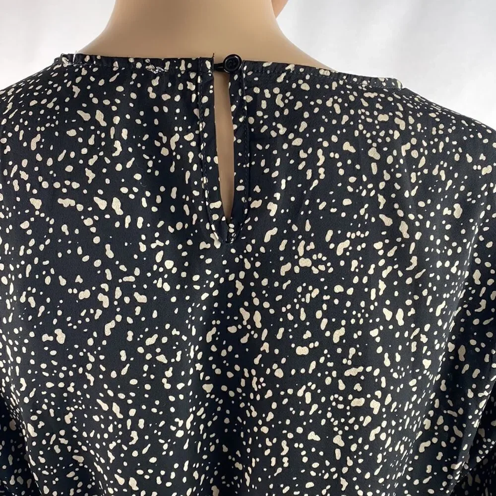 Mittoshop Milky Way black mini A-line dress size S